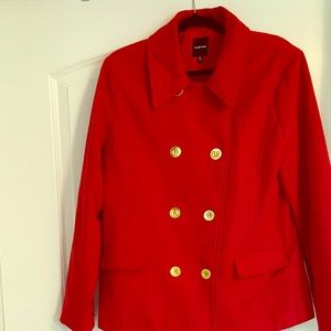 Rampage Red Pea Coat
